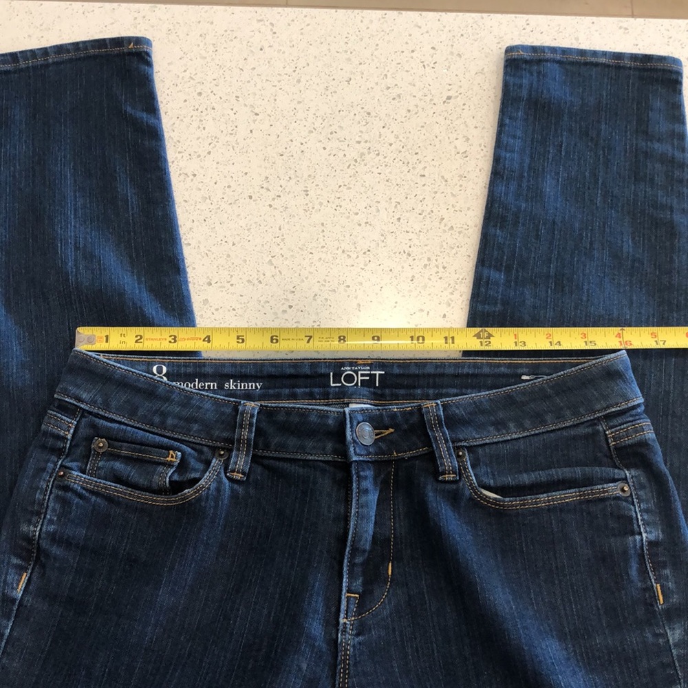 LOFT Modern Skinny Jeans Sz 8 Mid-Dark Wash - Picture 10 of 10